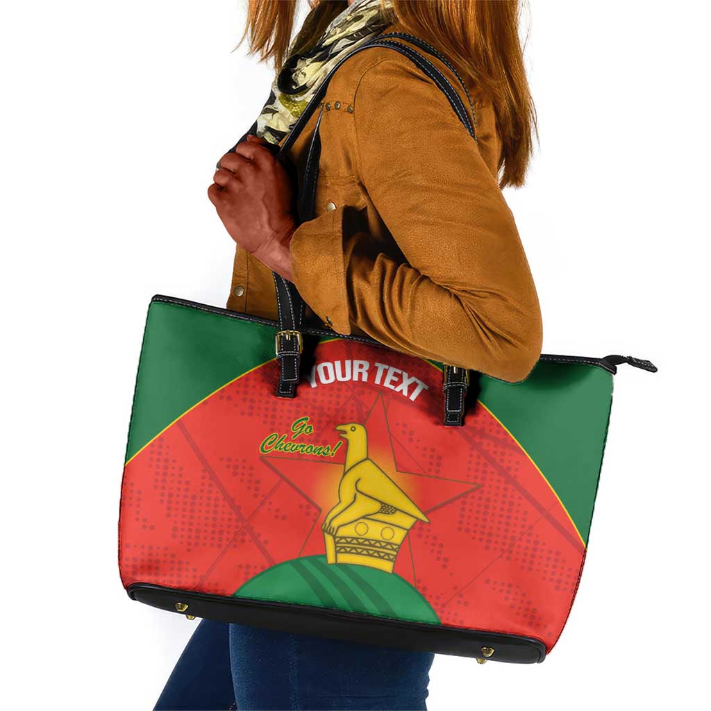 Afro Cricket Zimbabwe Custom Leather Tote Bag Go Chevrons 2003 Color - African Pride