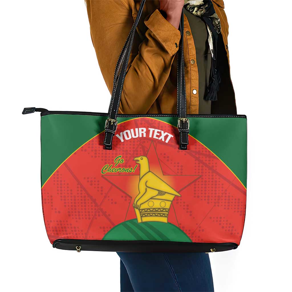Afro Cricket Zimbabwe Custom Leather Tote Bag Go Chevrons 2003 Color - African Pride