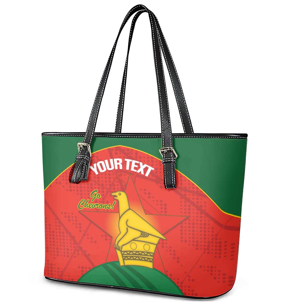 Afro Cricket Zimbabwe Custom Leather Tote Bag Go Chevrons 2003 Color - African Pride