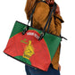 Afro Cricket Zimbabwe Custom Leather Tote Bag Go Chevrons 2003 Color - African Pride