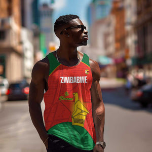 Afro Cricket Zimbabwe Custom Men Tank Top Go Chevrons 2003 Color - African Pride
