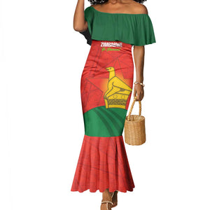 Afro Cricket Zimbabwe Custom Mermaid Dress Go Chevrons 2003 Color - African Pride