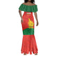 Afro Cricket Zimbabwe Custom Mermaid Dress Go Chevrons 2003 Color - African Pride