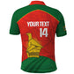 Afro Cricket Zimbabwe Custom Polo Shirt Go Chevrons 2003 Color - African Pride
