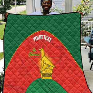 Afro Cricket Zimbabwe Custom Quilt Go Chevrons 2003 Color - African Pride