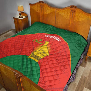 Afro Cricket Zimbabwe Custom Quilt Go Chevrons 2003 Color - African Pride