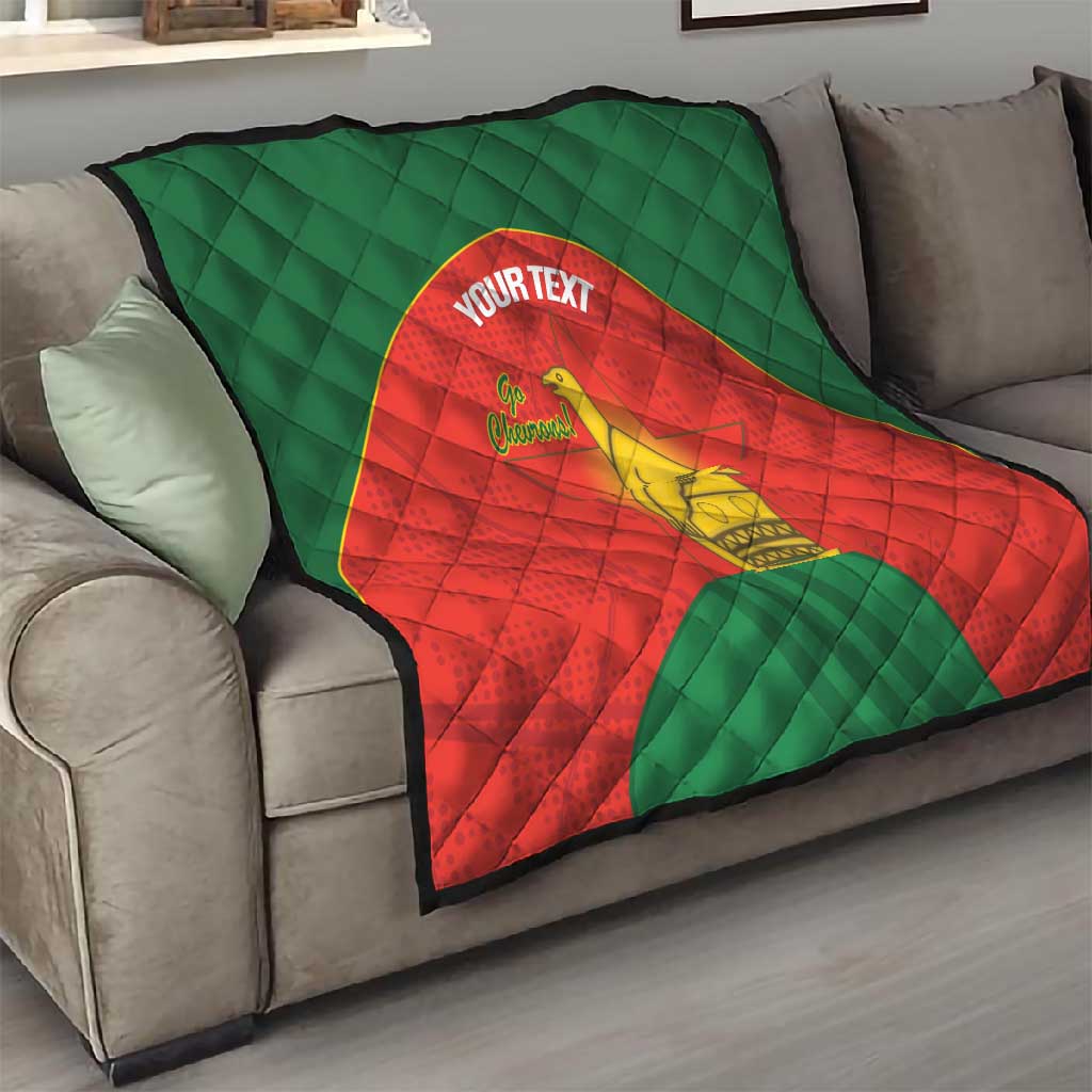 Afro Cricket Zimbabwe Custom Quilt Go Chevrons 2003 Color - African Pride