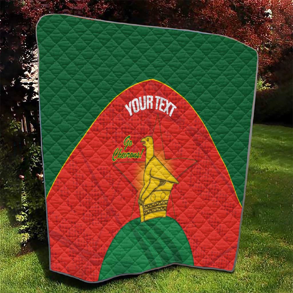 Afro Cricket Zimbabwe Custom Quilt Go Chevrons 2003 Color - African Pride