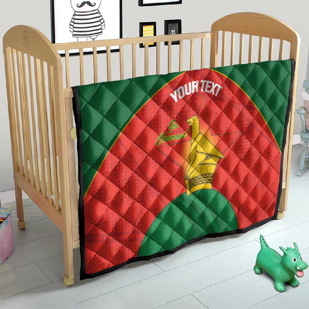 Afro Cricket Zimbabwe Custom Quilt Go Chevrons 2003 Color - African Pride