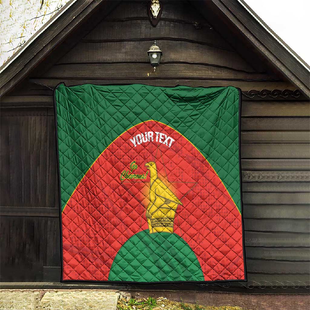 Afro Cricket Zimbabwe Custom Quilt Go Chevrons 2003 Color - African Pride