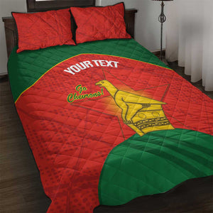 Afro Cricket Zimbabwe Custom Quilt Bed Set Go Chevrons 2003 Color - African Pride