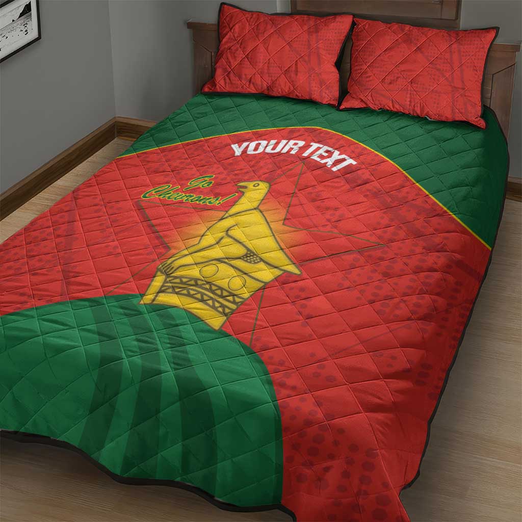 Afro Cricket Zimbabwe Custom Quilt Bed Set Go Chevrons 2003 Color - African Pride