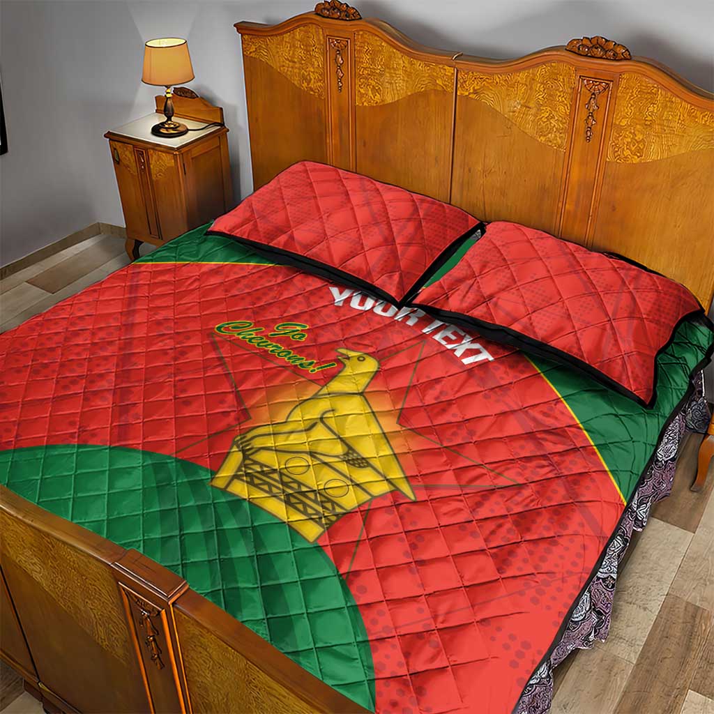 Afro Cricket Zimbabwe Custom Quilt Bed Set Go Chevrons 2003 Color - African Pride