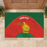 Afro Cricket Zimbabwe Custom Rubber Doormat Go Chevrons 2003 Color - African Pride