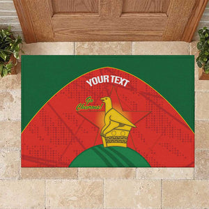 Afro Cricket Zimbabwe Custom Rubber Doormat Go Chevrons 2003 Color - African Pride