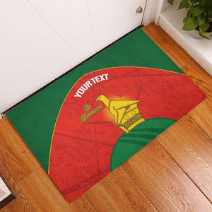 Afro Cricket Zimbabwe Custom Rubber Doormat Go Chevrons 2003 Color - African Pride