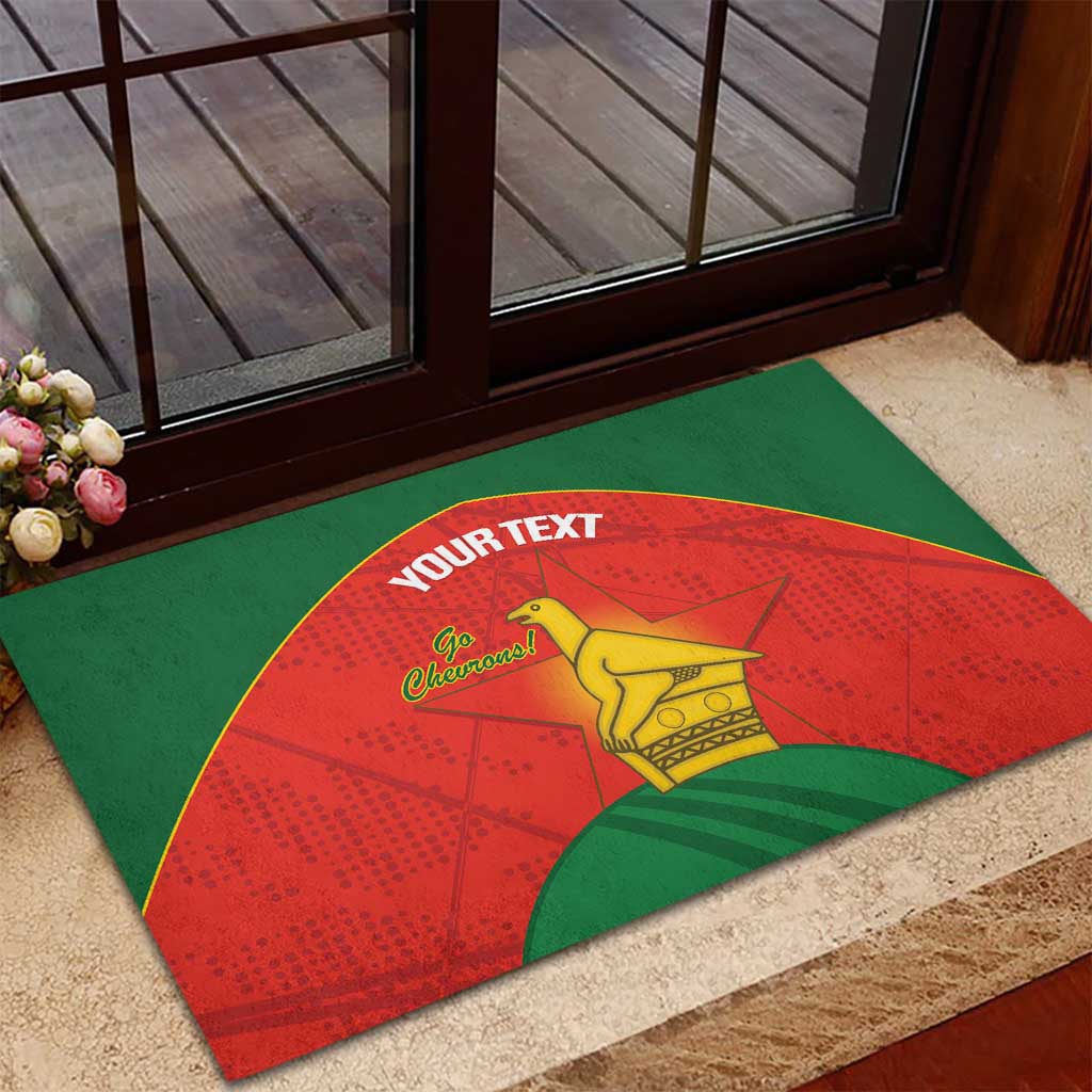 Afro Cricket Zimbabwe Custom Rubber Doormat Go Chevrons 2003 Color - African Pride