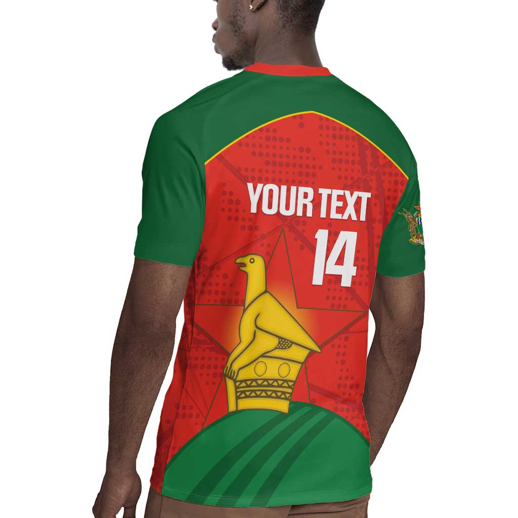 Afro Cricket Zimbabwe Custom Rugby Jersey Go Chevrons 2003 Color - African Pride