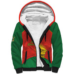 Afro Cricket Zimbabwe Custom Sherpa Hoodie Go Chevrons 2003 Color - African Pride