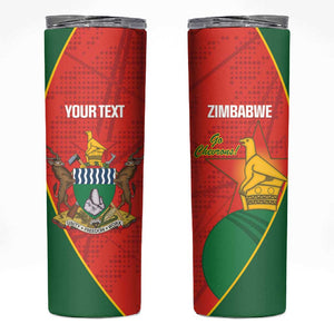 Afro Cricket Zimbabwe Custom Skinny Tumbler Go Chevrons 2003 Color - African Pride