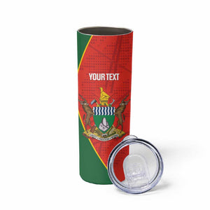 Afro Cricket Zimbabwe Custom Skinny Tumbler Go Chevrons 2003 Color - African Pride