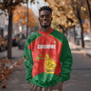 Afro Cricket Zimbabwe Custom Sweatshirt Go Chevrons 2003 Color - African Pride