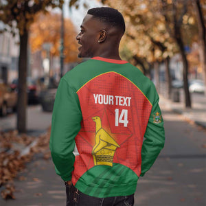Afro Cricket Zimbabwe Custom Sweatshirt Go Chevrons 2003 Color - African Pride
