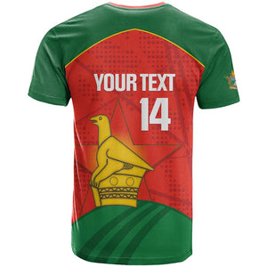 Afro Cricket Zimbabwe Custom T shirt Go Chevrons 2003 Color - African Pride