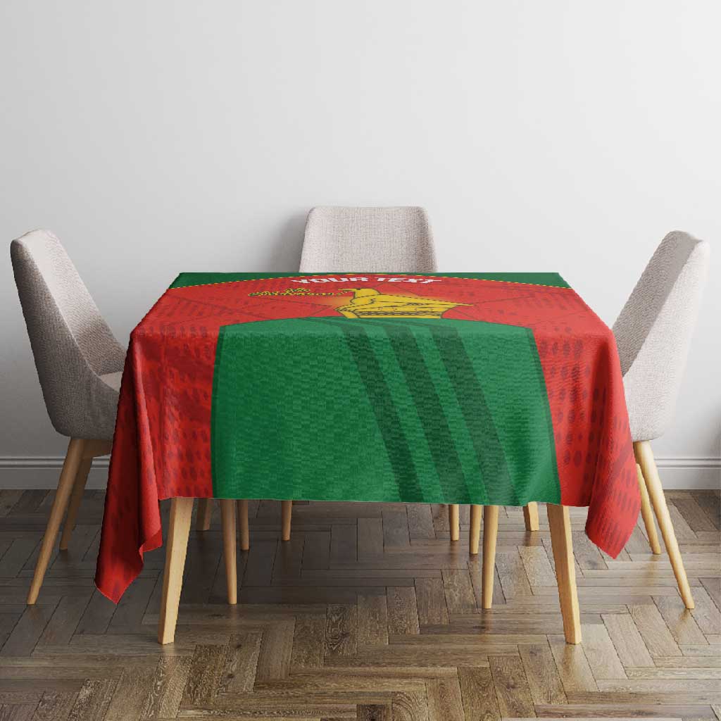 Afro Cricket Zimbabwe Custom Tablecloth Go Chevrons 2003 Color - African Pride