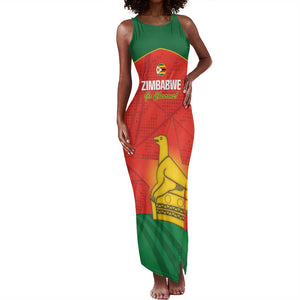 Afro Cricket Zimbabwe Custom Tank Maxi Dress Go Chevrons 2003 Color - African Pride