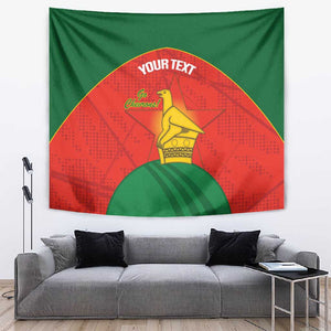 Afro Cricket Zimbabwe Custom Tapestry Go Chevrons 2003 Color - African Pride