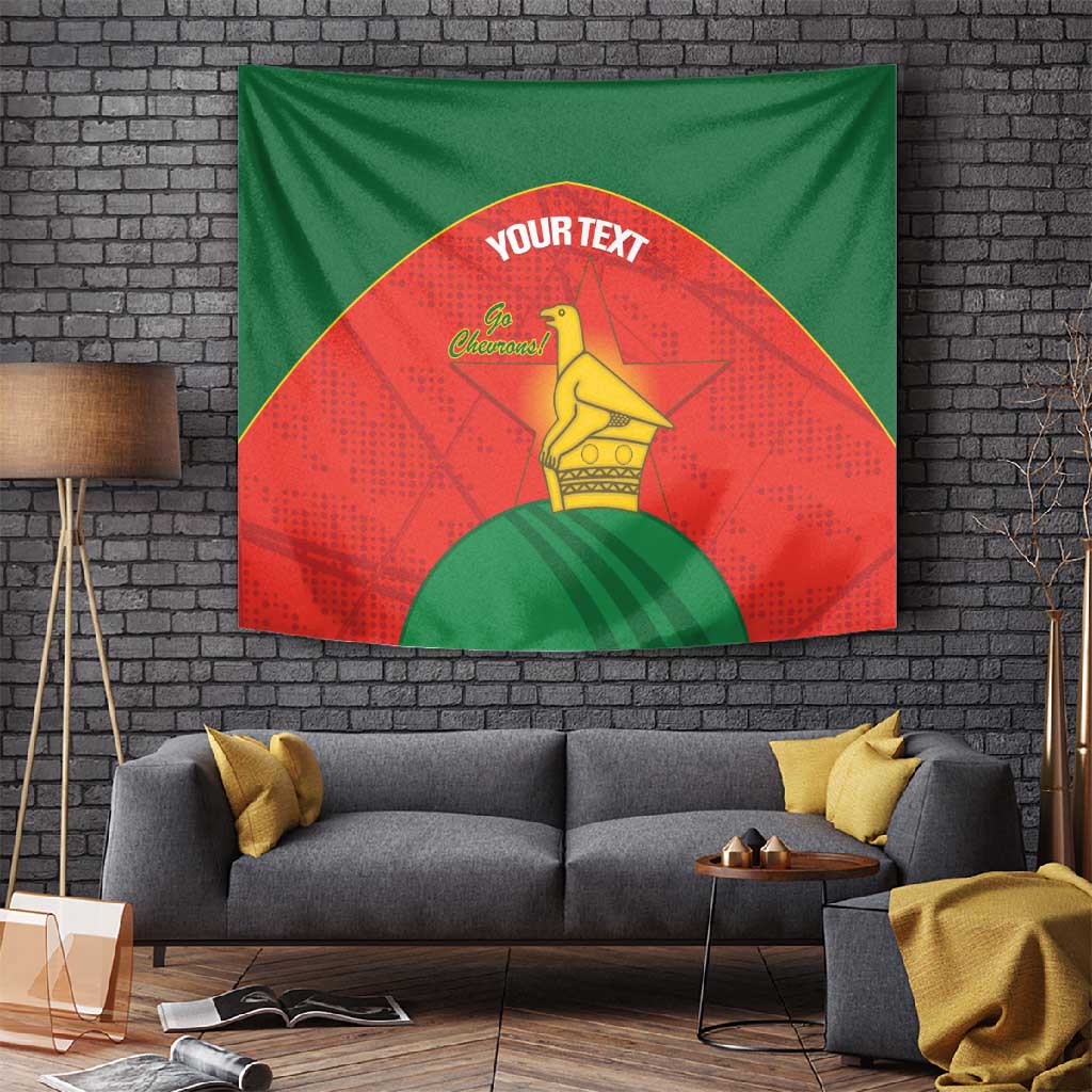 Afro Cricket Zimbabwe Custom Tapestry Go Chevrons 2003 Color - African Pride