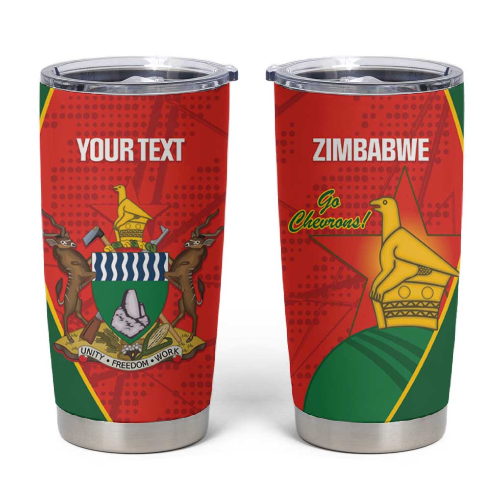 Afro Cricket Zimbabwe Custom Tumbler Cup Go Chevrons 2003 Color - African Pride