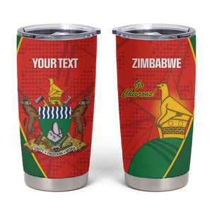 Afro Cricket Zimbabwe Custom Tumbler Cup Go Chevrons 2003 Color - African Pride