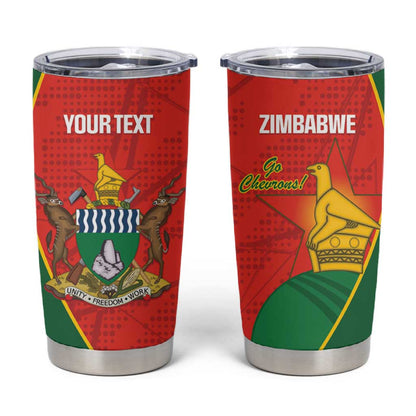 Afro Cricket Zimbabwe Custom Tumbler Cup Go Chevrons 2003 Color - African Pride