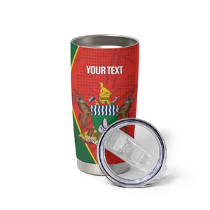 Afro Cricket Zimbabwe Custom Tumbler Cup Go Chevrons 2003 Color - African Pride