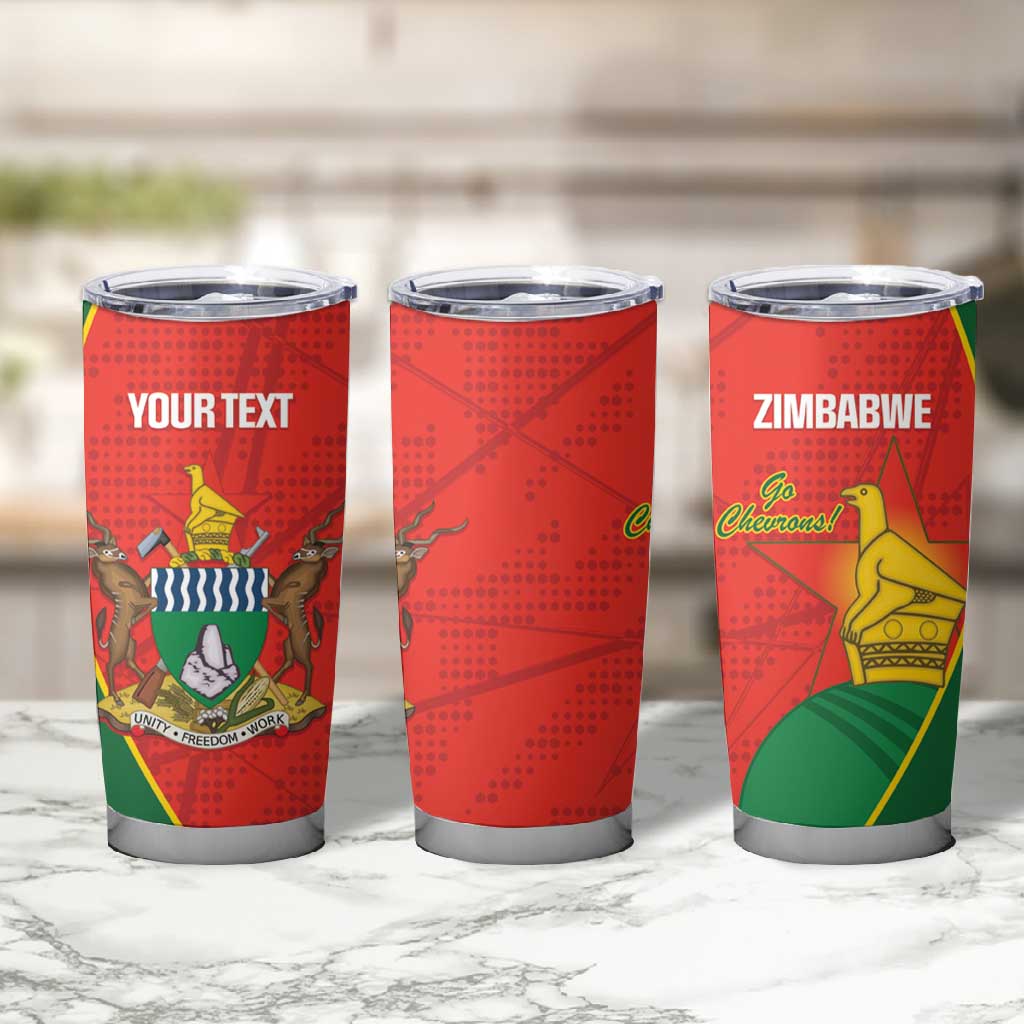Afro Cricket Zimbabwe Custom Tumbler Cup Go Chevrons 2003 Color - African Pride