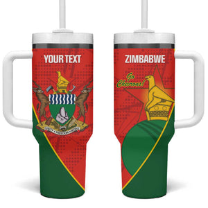 Afro Cricket Zimbabwe Custom Tumbler With Handle Go Chevrons 2003 Color - African Pride