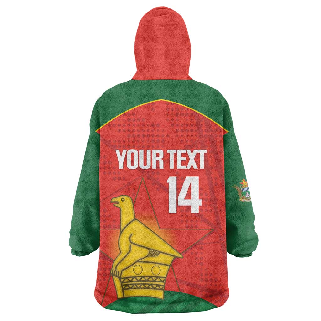 Afro Cricket Zimbabwe Custom Wearable Blanket Hoodie Go Chevrons 2003 Color - African Pride
