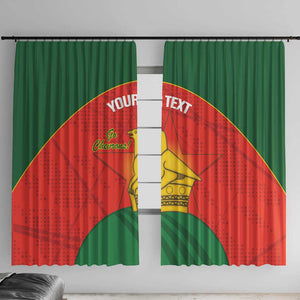 Afro Cricket Zimbabwe Custom Window Curtain Go Chevrons 2003 Color - African Pride