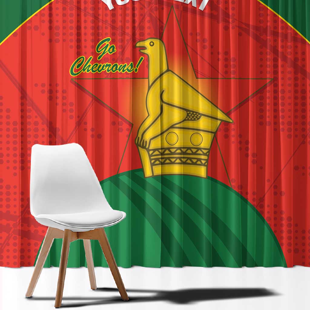 Afro Cricket Zimbabwe Custom Window Curtain Go Chevrons 2003 Color - African Pride