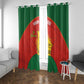 Afro Cricket Zimbabwe Custom Window Curtain Go Chevrons 2003 Color - African Pride