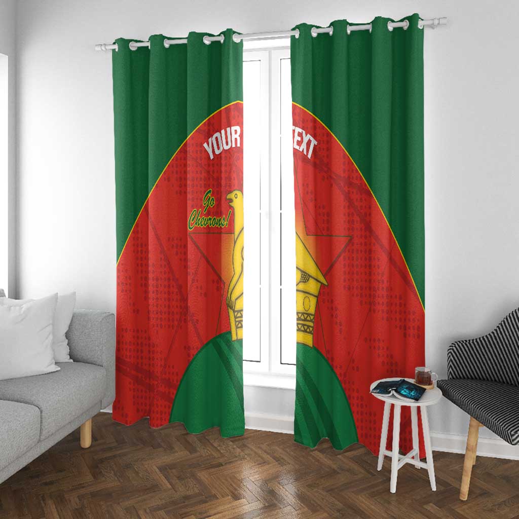 Afro Cricket Zimbabwe Custom Window Curtain Go Chevrons 2003 Color - African Pride