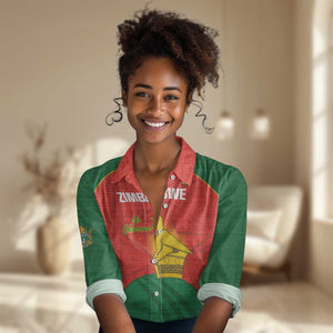 Afro Cricket Zimbabwe Custom Women Casual Shirt Go Chevrons 2003 Color - African Pride