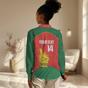 Afro Cricket Zimbabwe Custom Women Casual Shirt Go Chevrons 2003 Color - African Pride