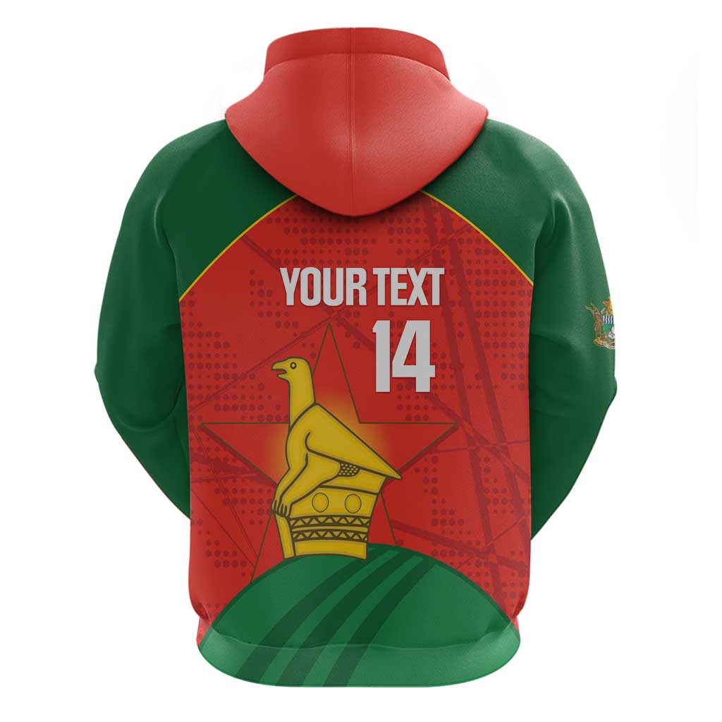 Afro Cricket Zimbabwe Custom Zip Hoodie Go Chevrons 2003 Color - African Pride