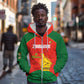Afro Cricket Zimbabwe Custom Zip Hoodie Go Chevrons 2003 Color - African Pride