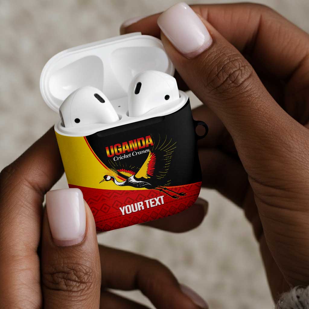 Custom Uganda Cricket AirPods Case Go Cranes African Pattern