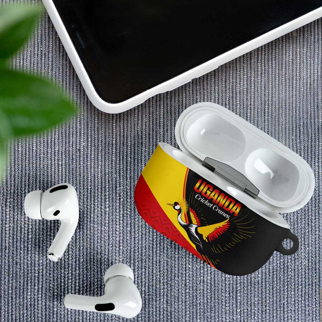Custom Uganda Cricket AirPods Case Go Cranes African Pattern