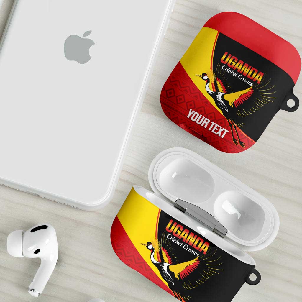 Custom Uganda Cricket AirPods Case Go Cranes African Pattern
